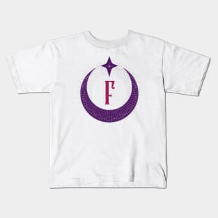 F - Moon Monogram Kids T-Shirt